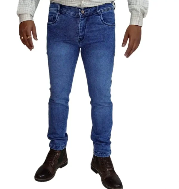 Men Slim Fit Jeans Color Light Blue Super Comfort