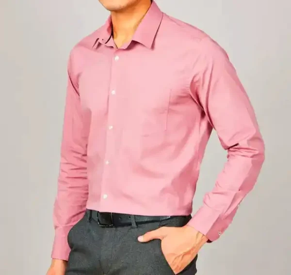 MEN SLIM FIT FORMAL FULL SLEEVE SHIRT Cotton color Pink